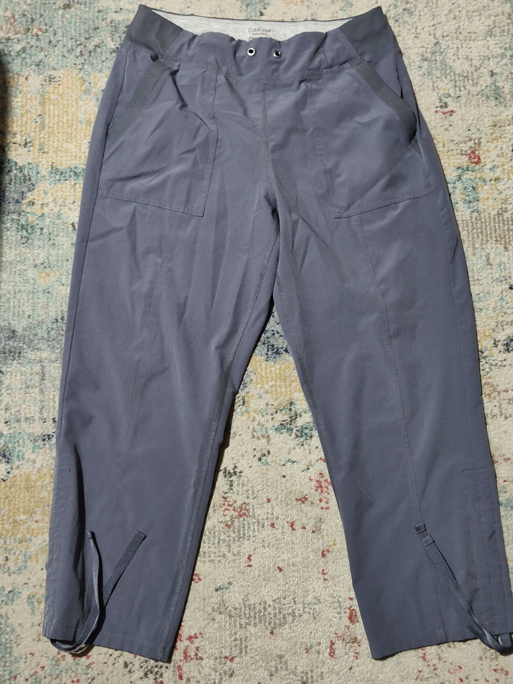 Calvin Klein Slate Gray Women's Casual Jogger Capris